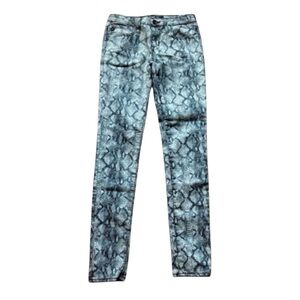 Big Star Gray Snake Print Jeans 1974 size 26 pant designer leggings